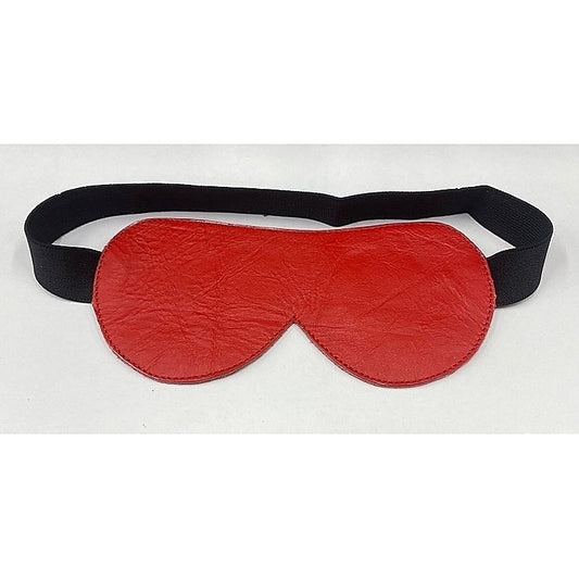 Red Leather Blindfold Bondage Blindfold by Hell's Couture - Masks And Blindfolds
