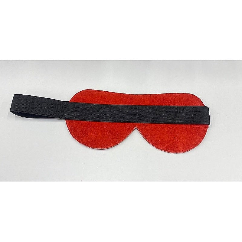 Hells Couture Red Leather Blindfold Premium Sensory Deprivation - Masks And Blindfolds