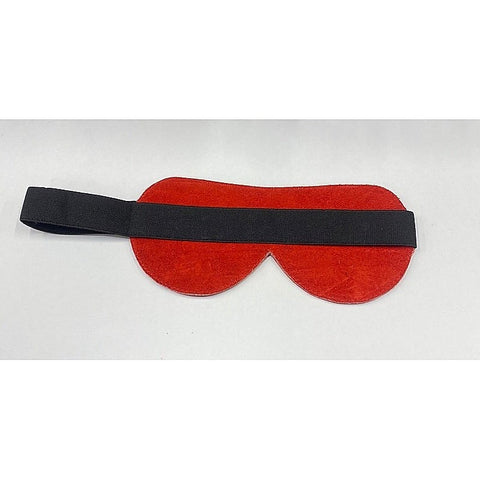 Hells Couture Red Leather Blindfold Premium Sensory Deprivation - Masks And Blindfolds