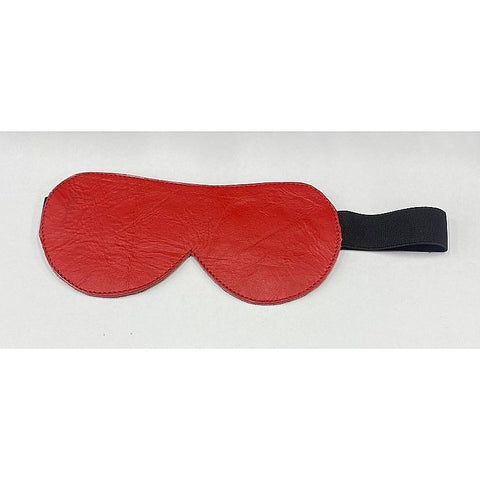 Hells Couture Red Leather Blindfold Premium Sensory Deprivation - Masks And Blindfolds
