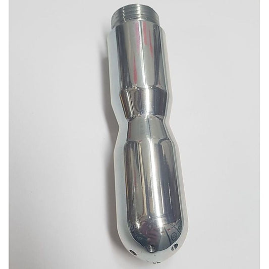 Shower Head Metal Anal Douche by Hell's Couture - Steel Sex Toys