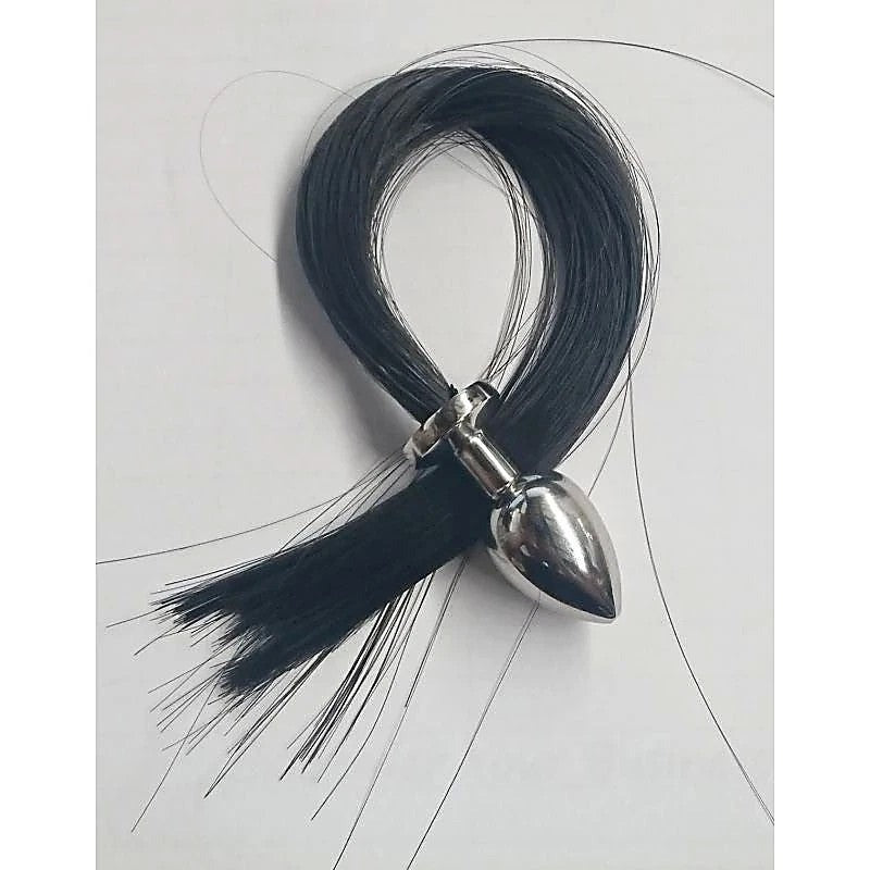 Enchanting Faux Horse Tail Metal Butt Plug by Hell's Couture - Butt Plugs
