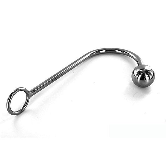Well Hung Steel Anal Hook by Hell's Couture - Anal Beads and Balls