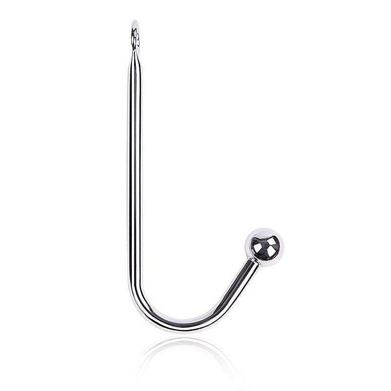 Well Hung Steel Anal Hook by Hell's Couture - Anal Beads and Balls