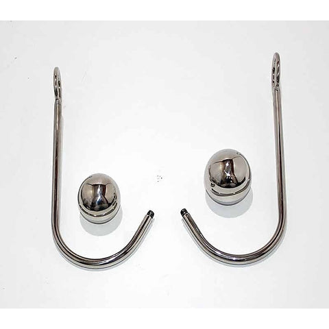 Well Hung Steel Anal Hook by Hell's Couture - Anal Beads and Balls