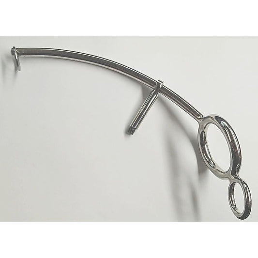 Steel Anal Hook With Cock Ring by Hell's Couture - Spreaders and Hangers