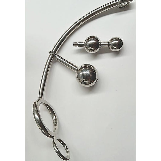 Triple Ball Anal Hook With Double Cock Ring - Cock Rings