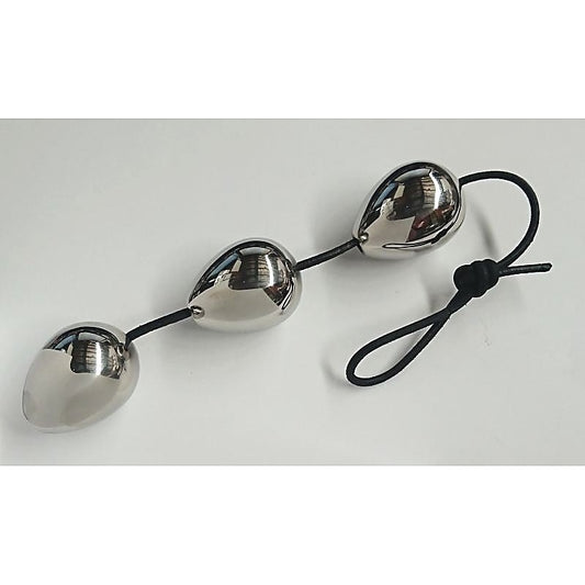 Steel Anal Pleasure Balls by Hell's Couture - Love Eggs and Kegel Exercisers