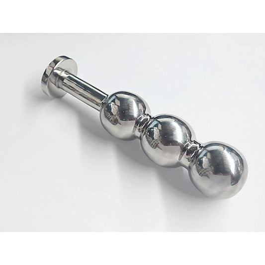 Triple Ripple Steel Butt Plug by Hell's Couture - Steel Sex Toys