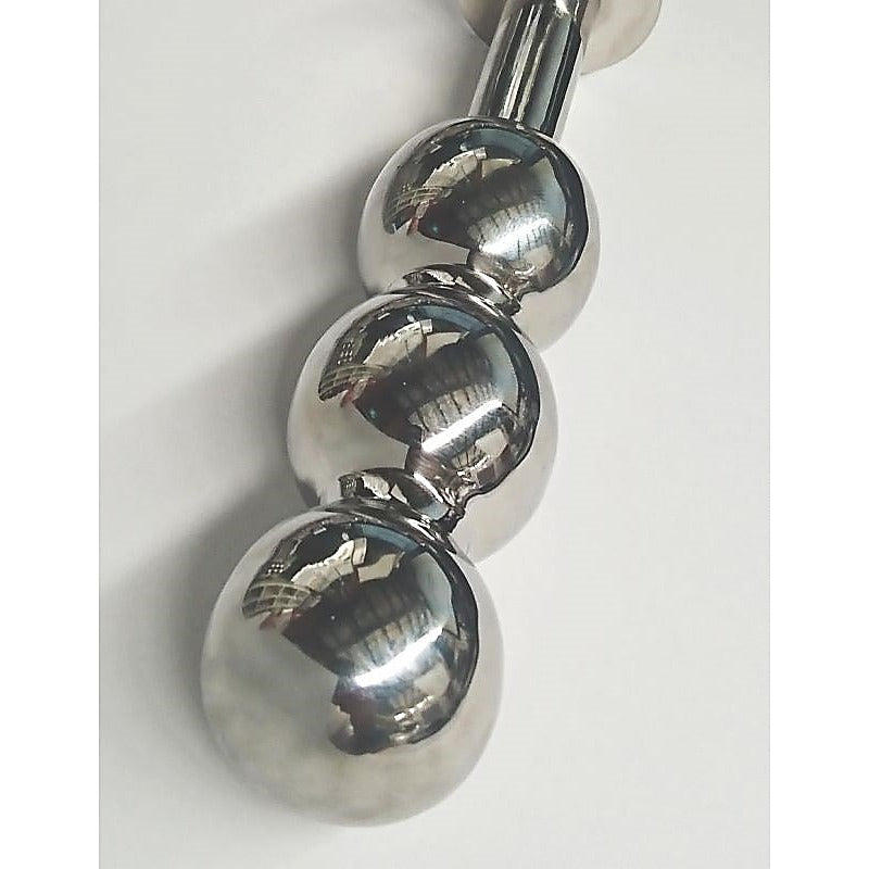 Triple Ripple Steel Butt Plug by Hell's Couture - Steel Sex Toys
