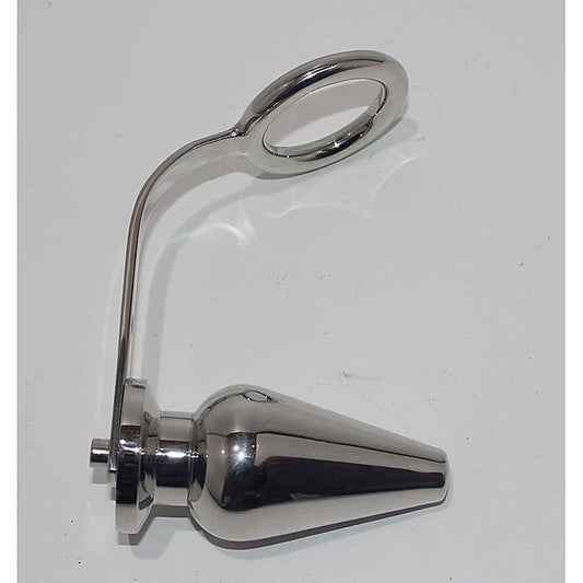 Surgical Steel Anal Plug and Cock Ring Set by Hell's Couture - Spreaders and Hangers