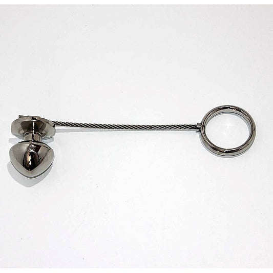 Metal Plug & Cock Ring by Hell's Couture - Spreaders and Hangers