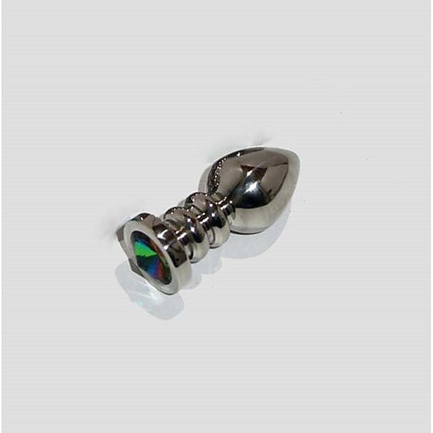 Ribbler Metal Jeweled Small Butt Plug by Hell's Couture - Steel Sex Toys