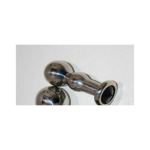 Gem-Adorned Anal Pleasure Plug by Hell's Couture - Steel Sex Toys