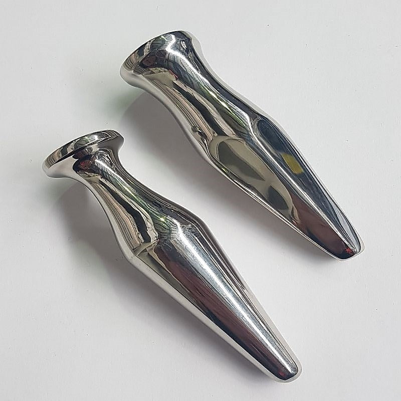 Steel Uberkinky Squared Butt Plug by Hell's Couture - Steel Sex Toys