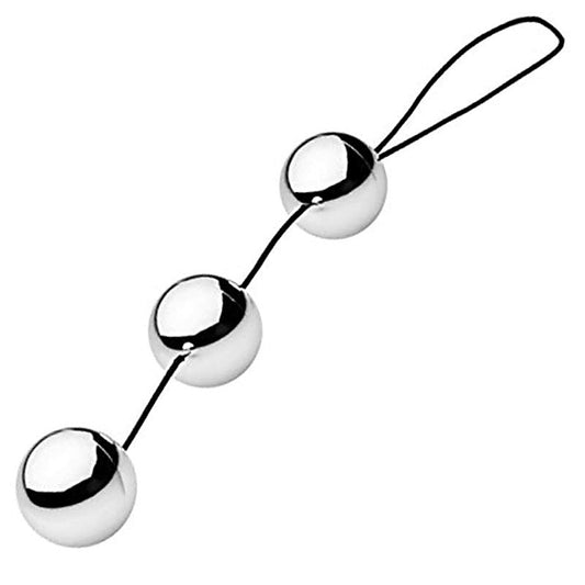 Three Ben Wa Balls Anal Beads by Hell's Couture - Love Eggs and Kegel Exercisers