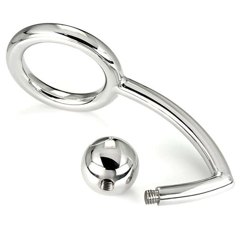 Hells Couture Steel Cock Ring Anal Intruder Medical Grade Steel CBT - Spreaders and Hangers