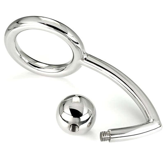 Steel Cock Ring Anal Intruder by Hell's Couture - Spreaders and Hangers