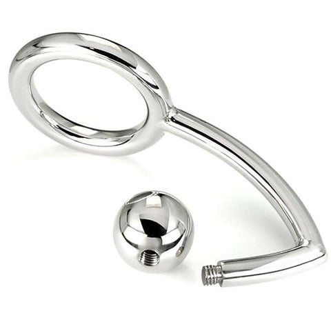 Hells Couture Steel Cock Ring Anal Intruder Medical Grade Steel CBT - Spreaders and Hangers
