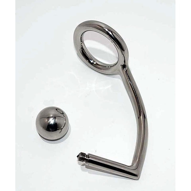 Hells Couture Steel Cock Ring Anal Intruder Medical Grade Steel CBT - Spreaders and Hangers