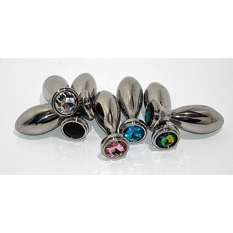 Little Boy Jewelled Medium Anal Plug by Hell's Couture - Steel Sex Toys