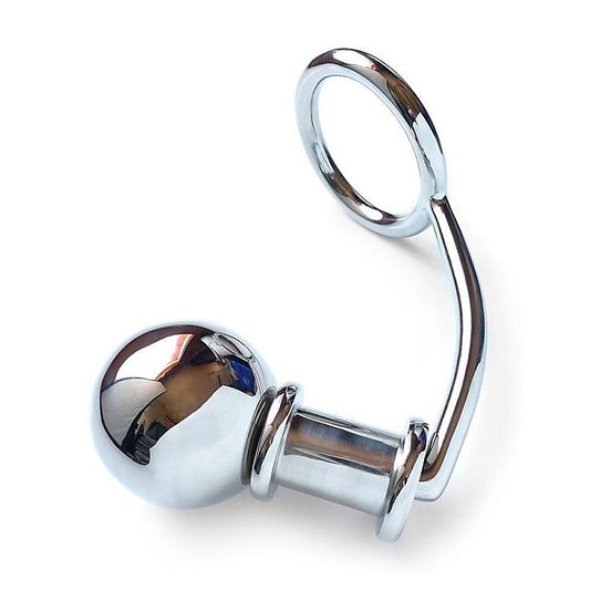 Extra Heavy Cockring & Anal Plug by Hell's Couture - Steel Sex Toys