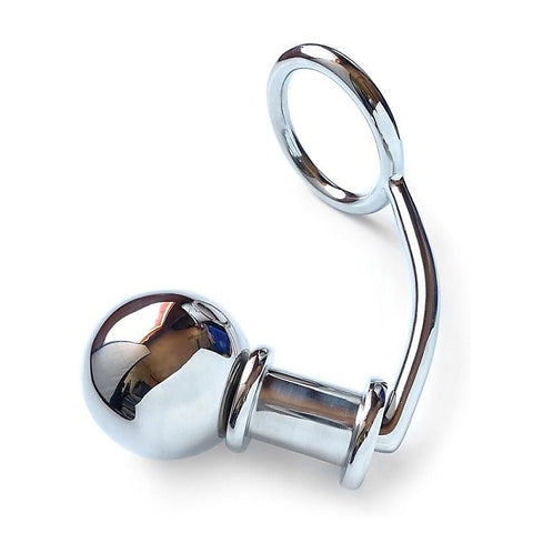 Extra Heavy Cockring & Anal Plug by Hell's Couture - Steel Sex Toys