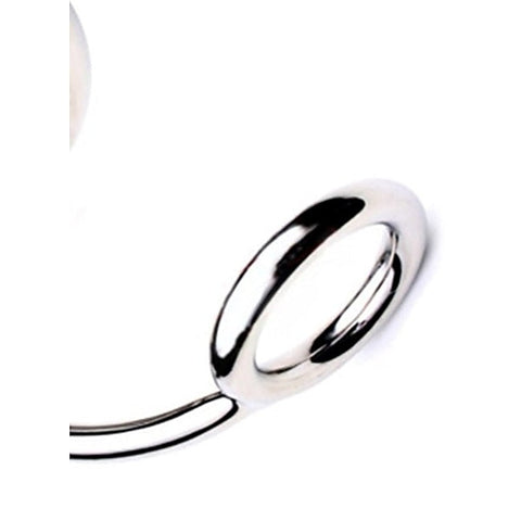 Extra Heavy Cockring & Anal Plug by Hell's Couture - Steel Sex Toys