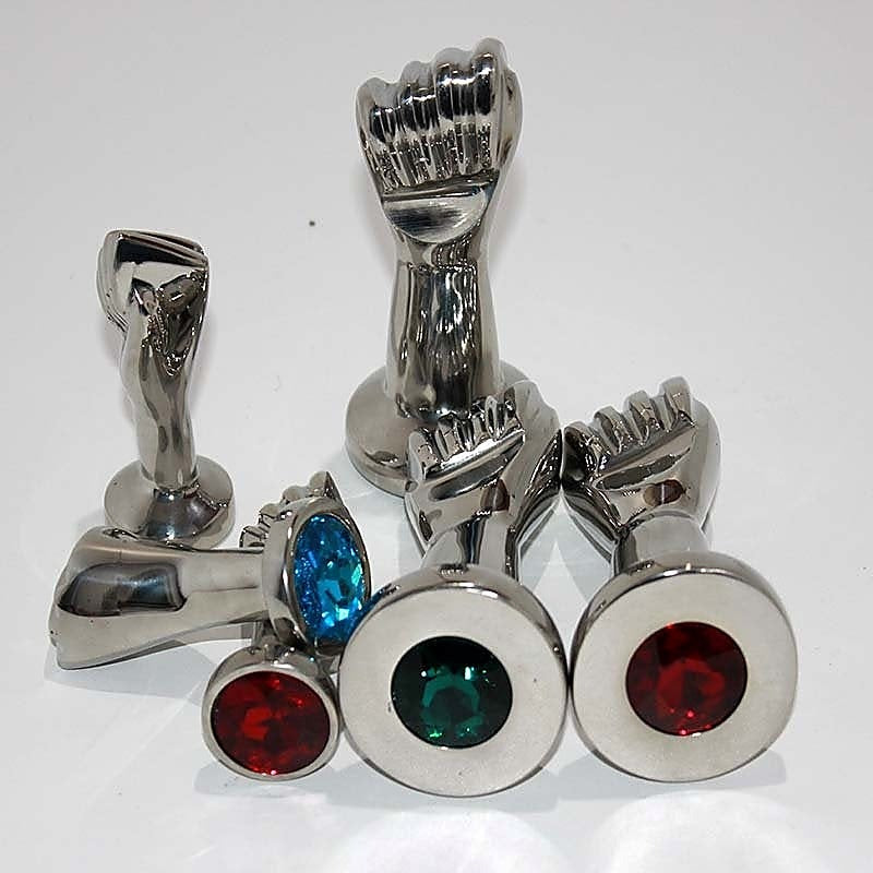 Handy Many Medium Crystal Fist by Hell's Couture - Rabbit Vibrators