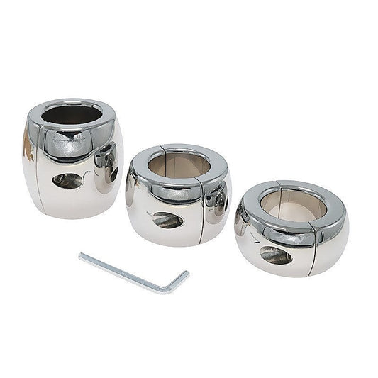 Oval Ball Steel Stretcher Weights by BDStyle - Ball and Cock Toys