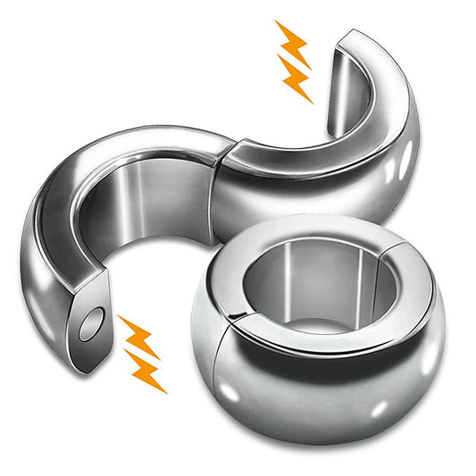 Oval Ball Steel Stretcher Weights by Hell's Couture - Steel Sex Toys