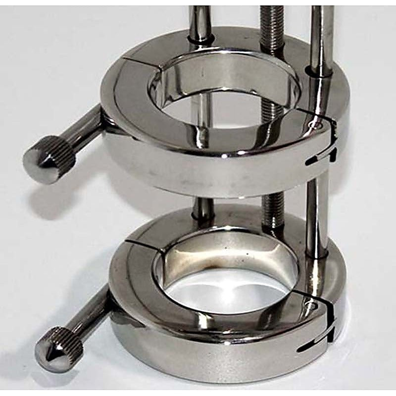 Torture Well Ball Stretcher by Hell's Couture - Steel Sex Toys