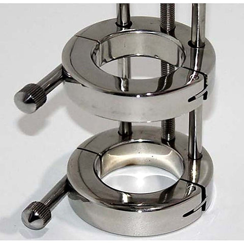 Torture Well Ball Stretcher by Hell's Couture - Steel Sex Toys