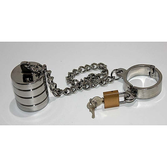 Hung Low Steel Ball Stretcher by Hell's Couture - Ball and Cock Toys