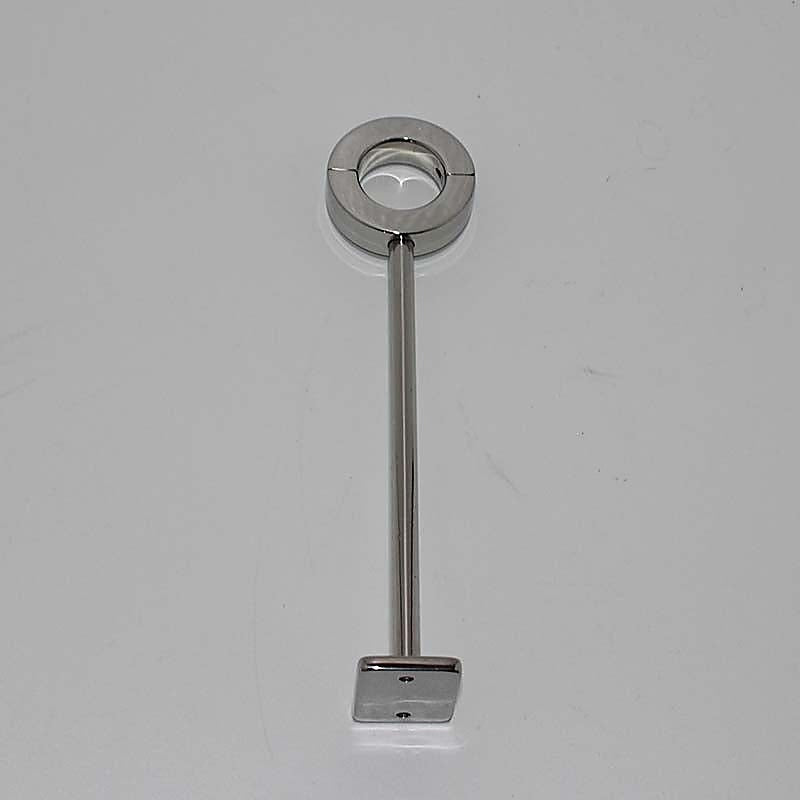 Hells Couture STUK Heavy Locking Testicle Steel Mount Fixed Restraint - Ball and Cock Toys