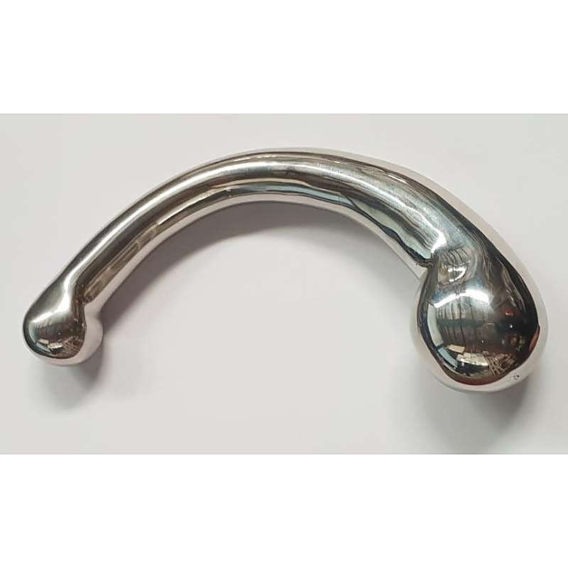 Chrome Crescent Double Ended Dildo by Hell's Couture - Double Ender