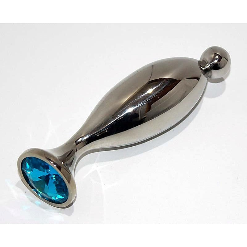 Seal & Ball Steel Sex Probe Medium by Hell's Couture - Vibrator Accessories