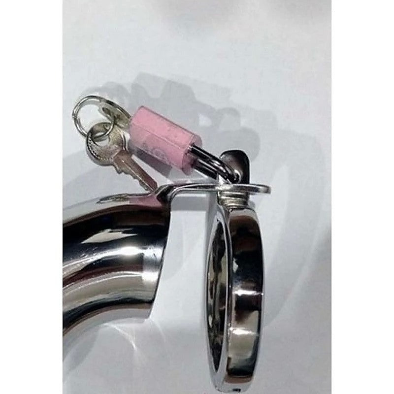 Solid Cock Cage With Removable Urethral Plug - Male Chastity