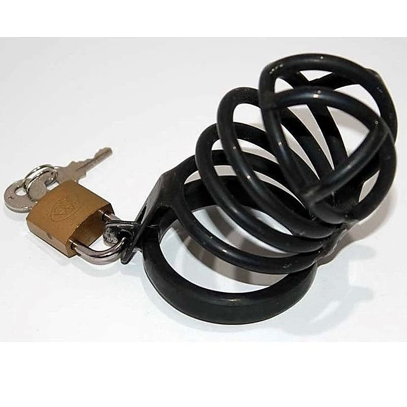 Nugatory Cock Cage Black Metal by Hell's Couture - Male Chastity