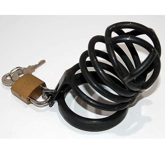 Nugatory Cock Cage Black Metal by Hell's Couture - Male Chastity