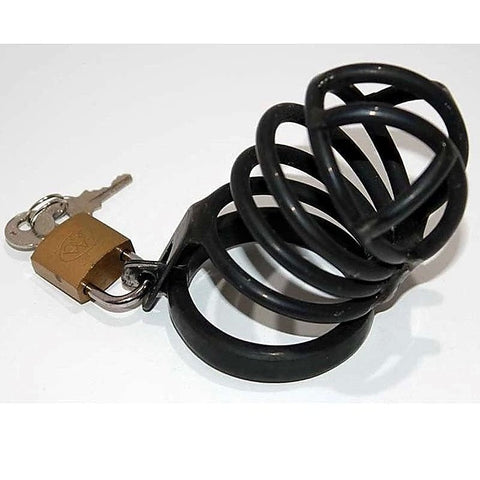 Nugatory Cock Cage Black Metal by Hell's Couture - Male Chastity