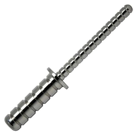 Ribbed Steel Sex Probe by Hell's Couture - Anal Dildos