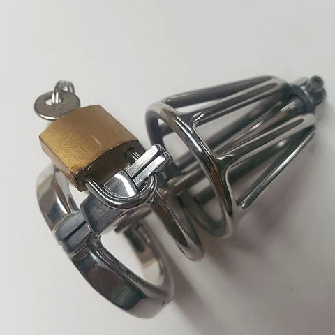 Locked Up Pee Thru Chastity Cage by Hell's Couture - Male Chastity