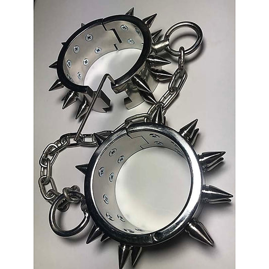 Unisex Spiked Leg Irons by Hell's Couture - Cuffs and Restraints