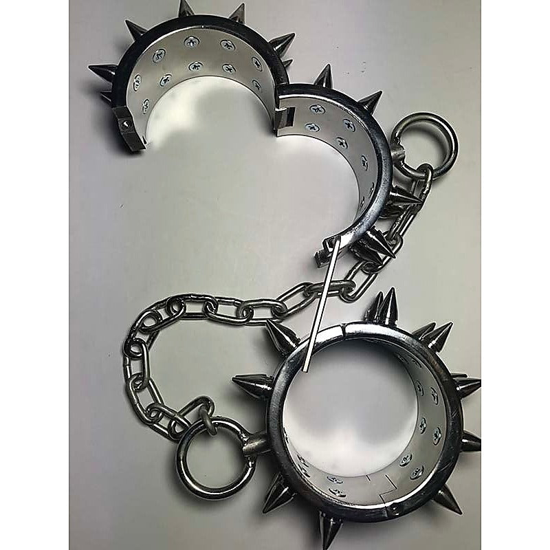Unisex Spiked Leg Irons by Hell's Couture - Cuffs and Restraints