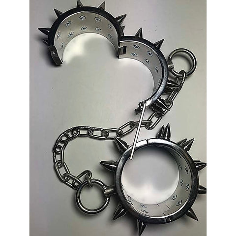 Unisex Spiked Leg Irons by Hell's Couture - Cuffs and Restraints