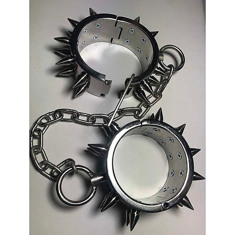 Unisex Spiked Leg Irons by Hell's Couture - Cuffs and Restraints