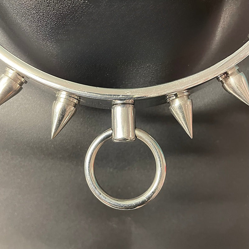 Spiked Metal BDSM Collar by Hell's Couture - Collars and Leads