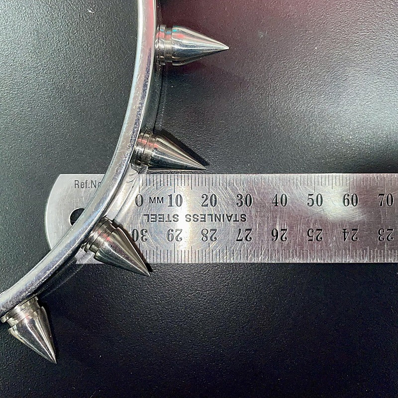 Spiked Metal BDSM Collar by Hell's Couture - Collars and Leads