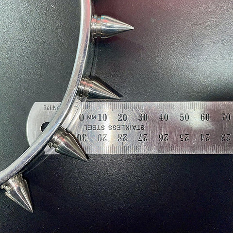 Spiked Metal BDSM Collar by Hell's Couture - Collars and Leads